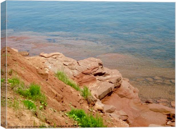 Red Cliff of PEI Canvas Print by Stephanie Moore