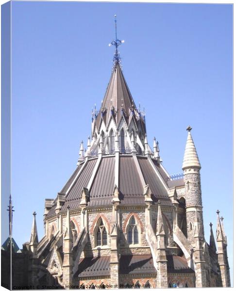 Roof of the Parliamentary Library Canvas Print by Stephanie Moore