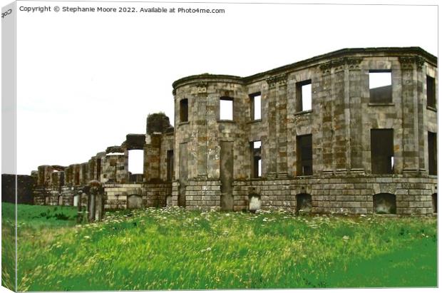 Downhill Ruins Canvas Print by Stephanie Moore