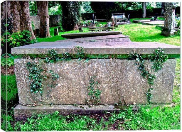 Gravestone Canvas Print by Stephanie Moore