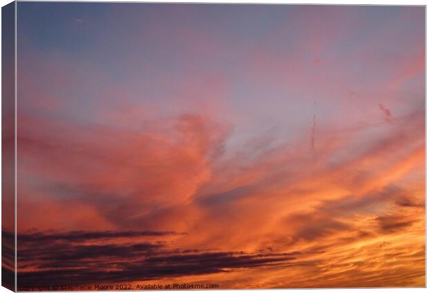 Angry Sunset Canvas Print by Stephanie Moore