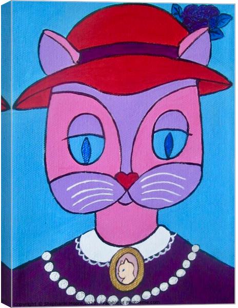 Old Woman Cat Canvas Print by Stephanie Moore