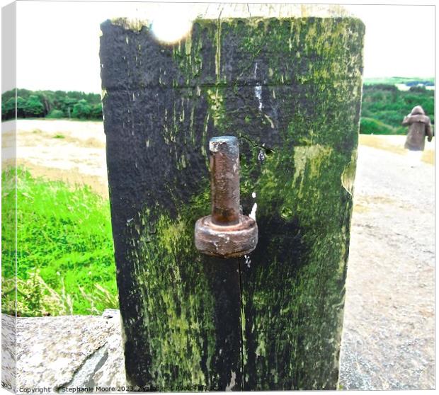 Old gate post Canvas Print by Stephanie Moore