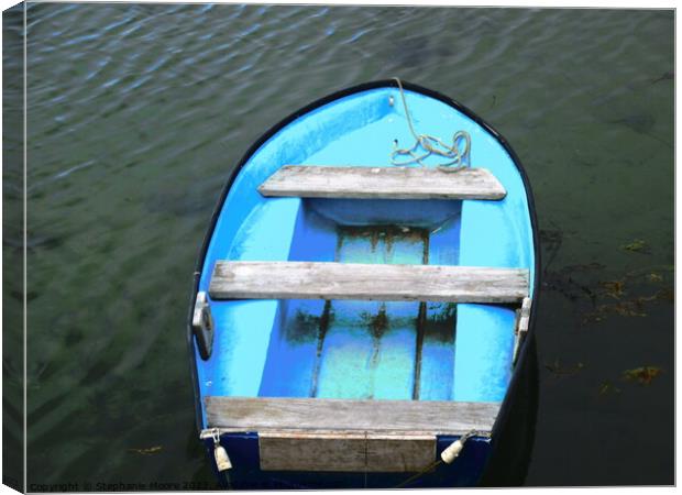 Blue boat Canvas Print by Stephanie Moore