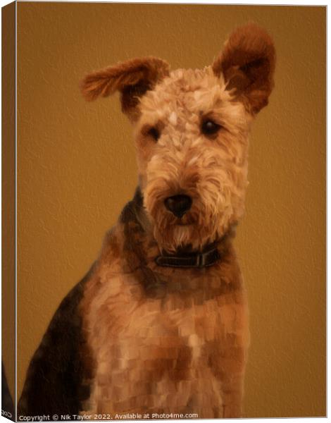 Airedale Terrier Canvas Print by Nik Taylor