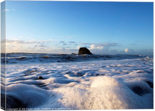 Cornish Sea Canvas Print by Nik Taylor