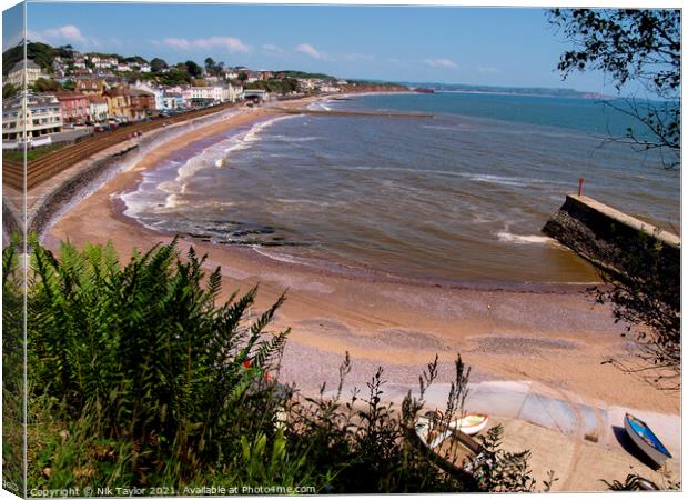 Dawlish from Boat Cove Canvas Print by Nik Taylor