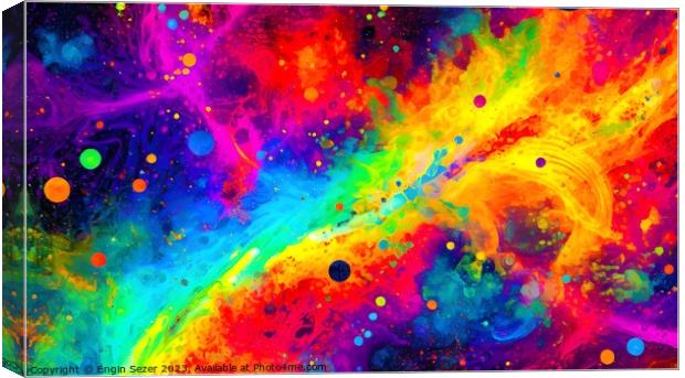 Colorful universe background ai Canvas Print by Engin Sezer