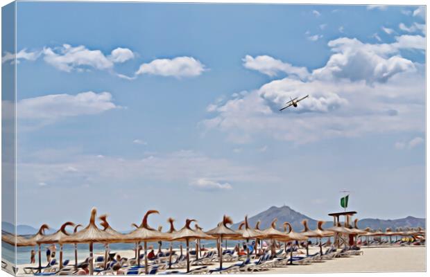 POLLENSA BEACH MALLORCA Canvas Print by LG Wall Art