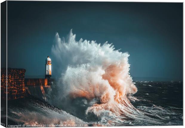 Crashing waves Canvas Print by Jon Roberts