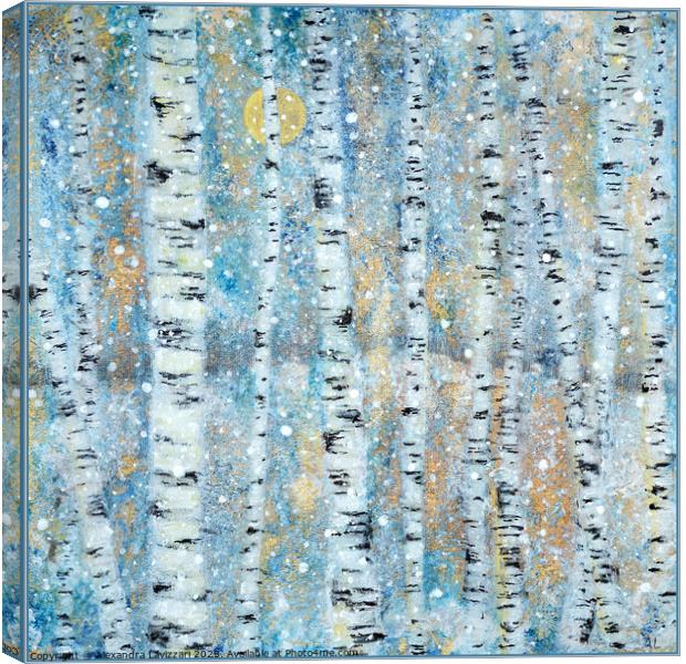 Winter Birches Canvas Print by Alexandra Lavizzari