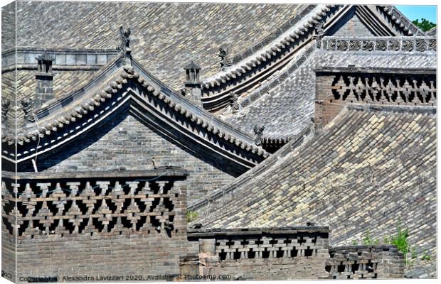 Chinese Roofs Canvas Print by Alexandra Lavizzari