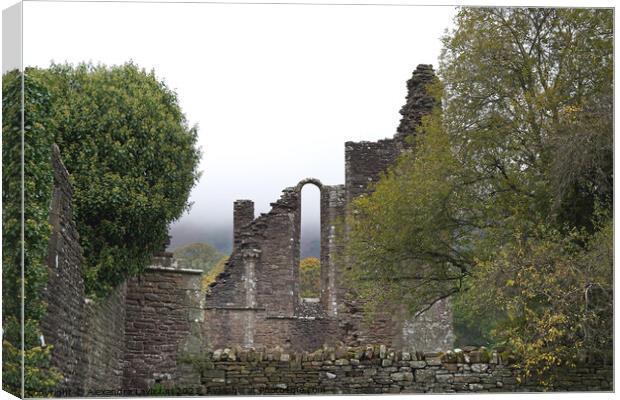 Llanthony Priory Canvas Print by Alexandra Lavizzari