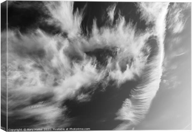 Monochrome cloud formation Canvas Print by Rory Hailes