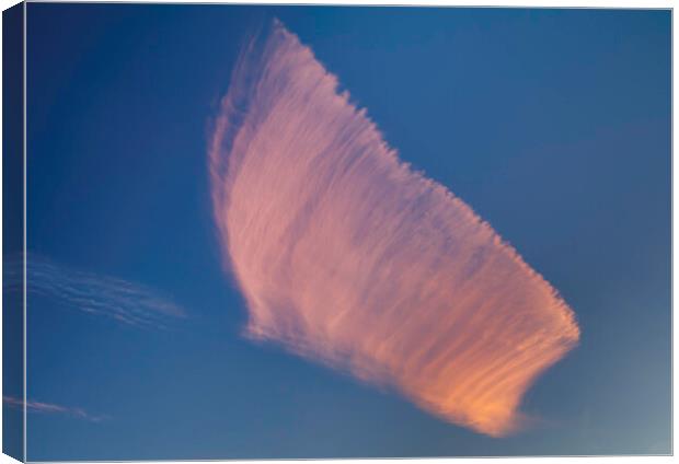 Cloud formation against a blue sky Canvas Print by Rory Hailes