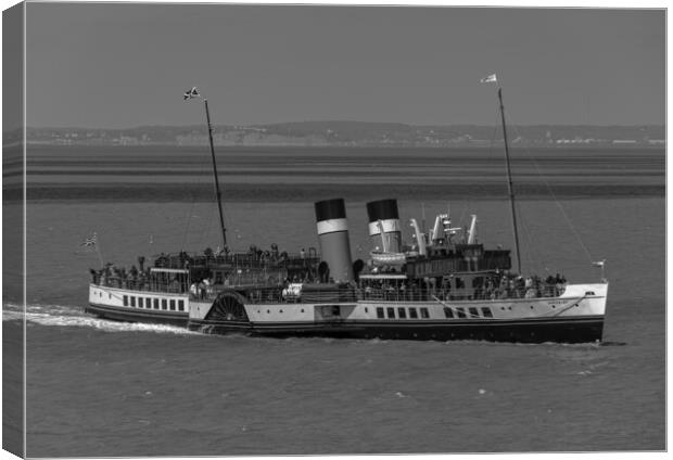 PS Waverley approaching Clevedon Pier Canvas Print by Rory Hailes