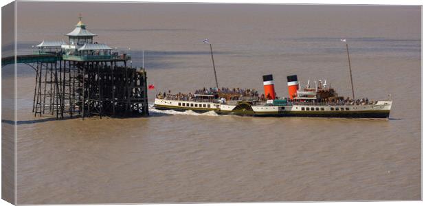 Waverley departing Clevedon Pier Canvas Print by Rory Hailes