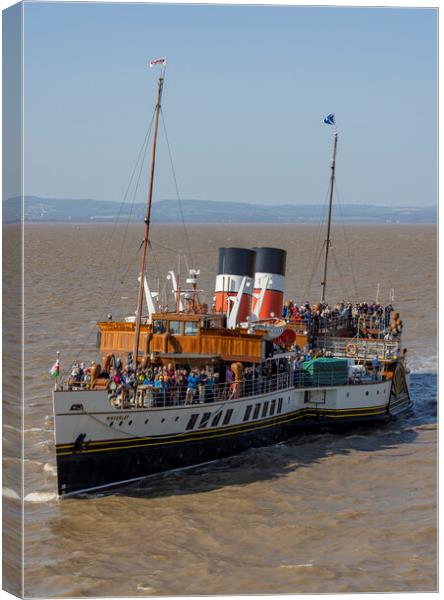 Waverley coming into Clevedon Pier Canvas Print by Rory Hailes