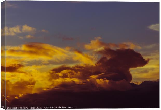 Cloud Formation Sunset Canvas Print by Rory Hailes