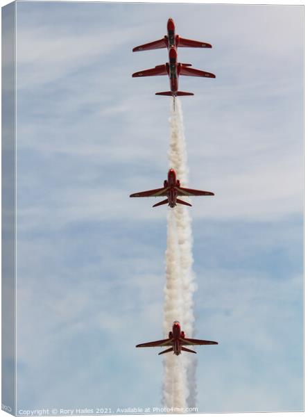 Red Arrows Canvas Print by Rory Hailes