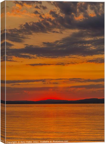 Sunset Canvas Print by Rory Hailes
