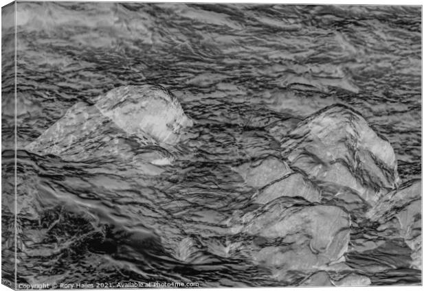 Monochrome rocks Canvas Print by Rory Hailes