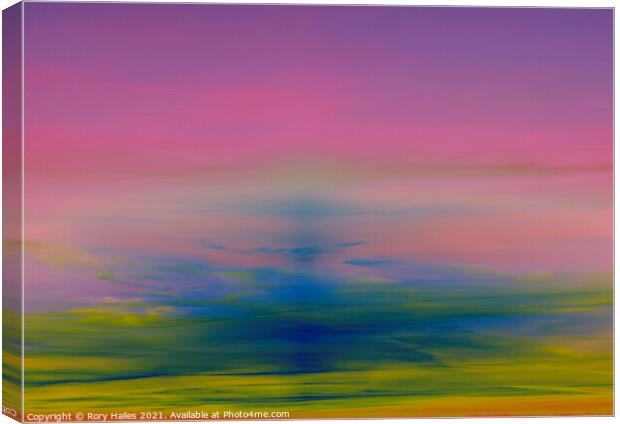 Digital Sunset Canvas Print by Rory Hailes