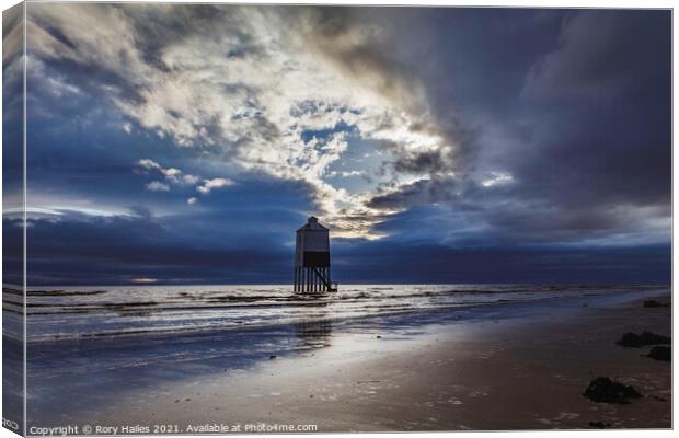 Burnham On Sea Low Lighthouse Canvas Print by Rory Hailes