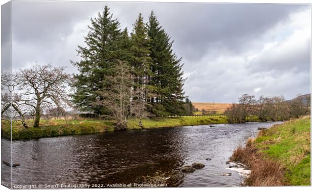 The Long Pool on the Water of Deugh river near Carsphairn in winter, Dumfries and Galloway, Scotland Canvas Print by SnapT Photography