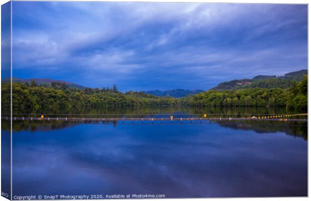 A view of Loch Faskally from the Pitlochry Dam wal Canvas Print by SnapT Photography