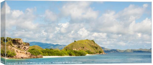 A tropical island in Komodo National Park near Rinca Island, Flores Canvas Print by SnapT Photography