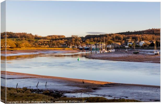 The River Dee estuary with the fishing town of Kirkcudbright in the background Canvas Print by SnapT Photography