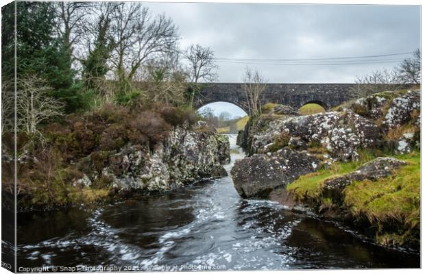 College Linn Waterfall and pool on the Water of Ken at Kendoon, Scotland Canvas Print by SnapT Photography