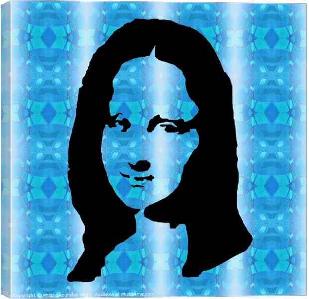 Mona Lisa digital art Canvas Print by Philip Skourides