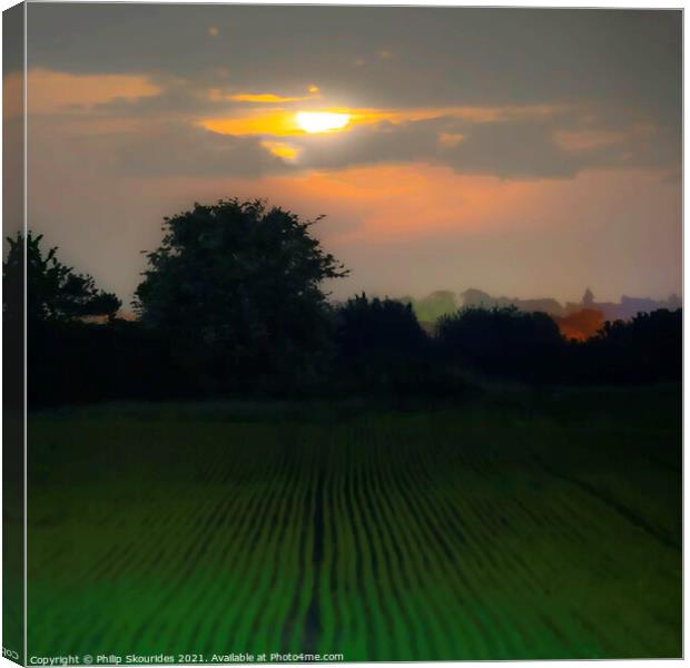 Moonrise in Norfolk Canvas Print by Philip Skourides