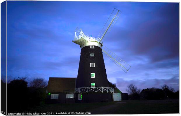 Windmill North West Norfolk Canvas Print by Philip Skourides