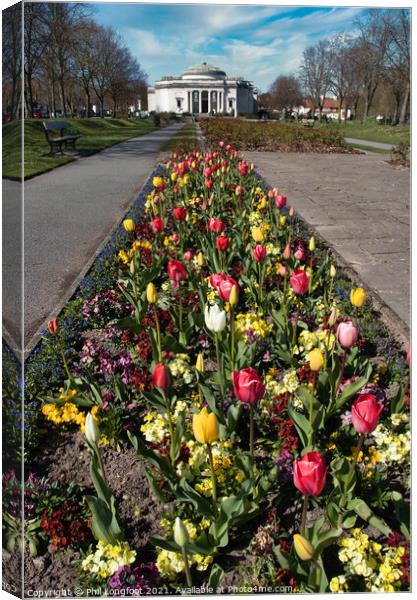 Springtime in Port Sunlight Wirral Canvas Print by Phil Longfoot