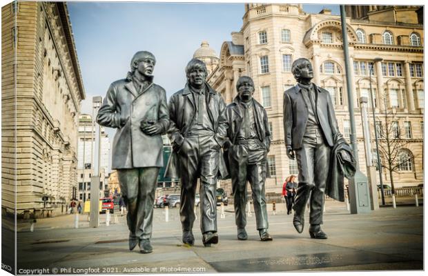 Beatles of Liverpool  Canvas Print by Phil Longfoot
