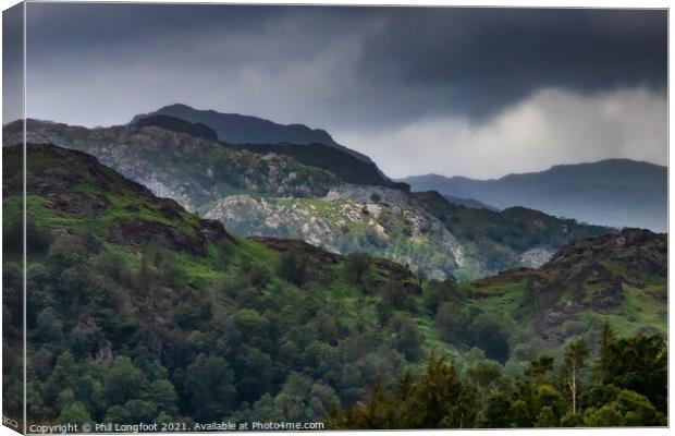 Landscape near Tarn Hows Cumbria Canvas Print by Phil Longfoot