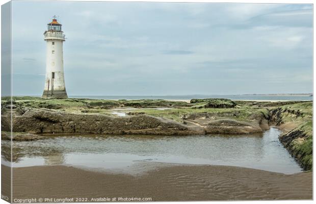 New Brighton Lighthouse  Canvas Print by Phil Longfoot