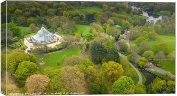 Sefton Park Liverpool by air Canvas Print by Phil Longfoot