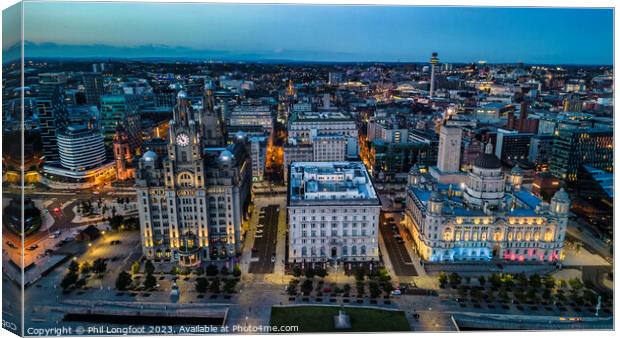 Pier Head Liverpool  Canvas Print by Phil Longfoot