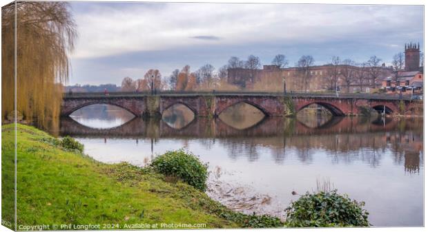 The Old Dee Bridge Chester  Canvas Print by Phil Longfoot