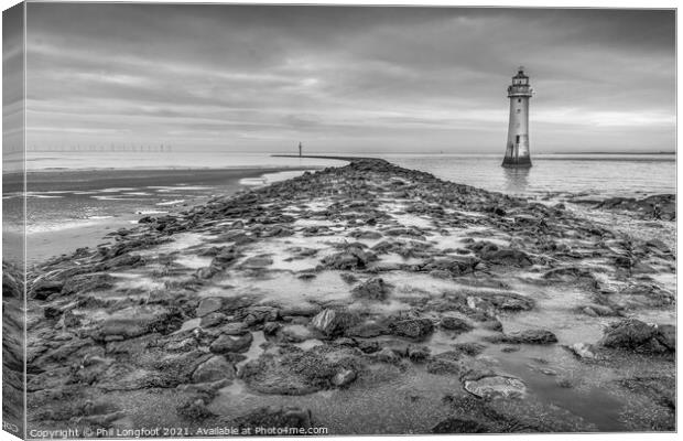 Lighthouse New Brighton Wirral  Canvas Print by Phil Longfoot
