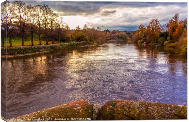 River Dee Chester Cheshire  Canvas Print by Phil Longfoot