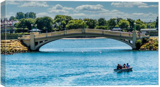 Venetian bridge Southport Merseyside UK Canvas Print by Phil Longfoot