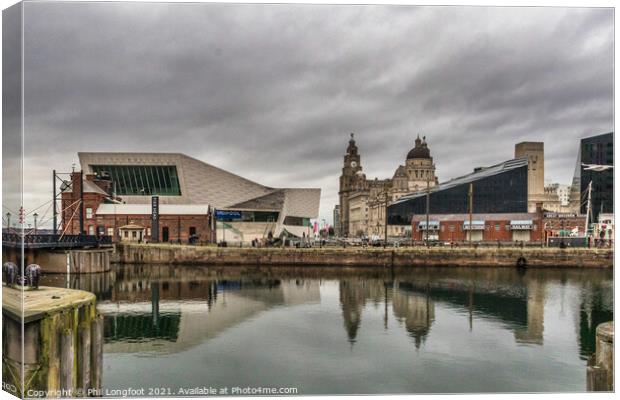 Canning Half Tide Dock Liverpool  Canvas Print by Phil Longfoot