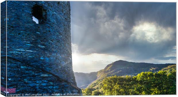 Dolbadarn Castle Llanberis  Canvas Print by Phil Longfoot