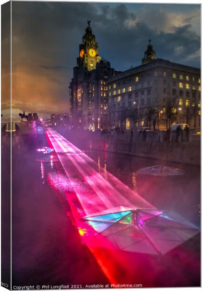 River of Light festival Liverpool  Canvas Print by Phil Longfoot