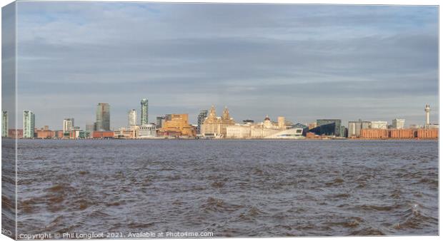 Liverpool Waterfront  Canvas Print by Phil Longfoot